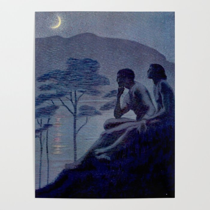"Give me nights perfectly quiet...and I looking up at the stars" Leaves of Grass by Margaret Cook Poster Gallery Image 4