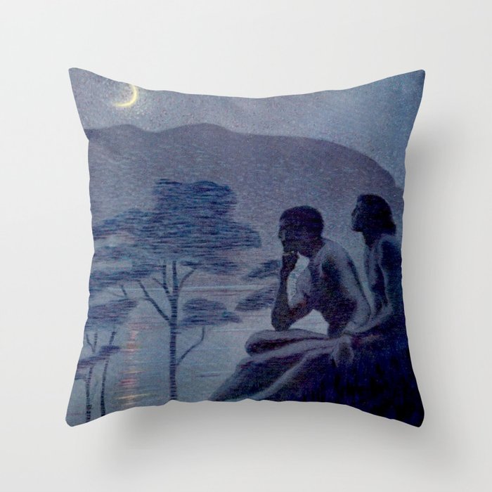 "Give me nights perfectly quiet...and I looking up at the stars" Leaves of Grass by Margaret Cook Throw Pillow Gallery Image 6