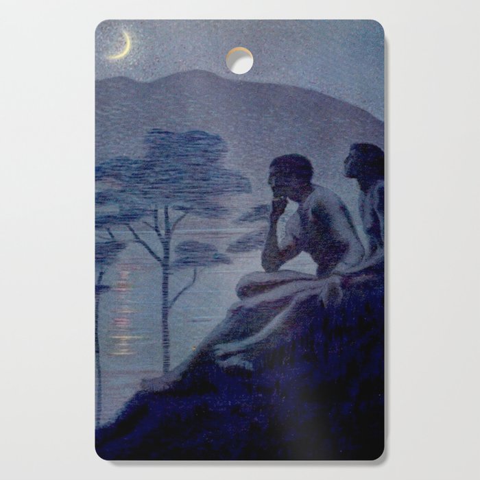 "Give me nights perfectly quiet...and I looking up at the stars" Leaves of Grass by Margaret Cook Cutting Board Gallery Image 1