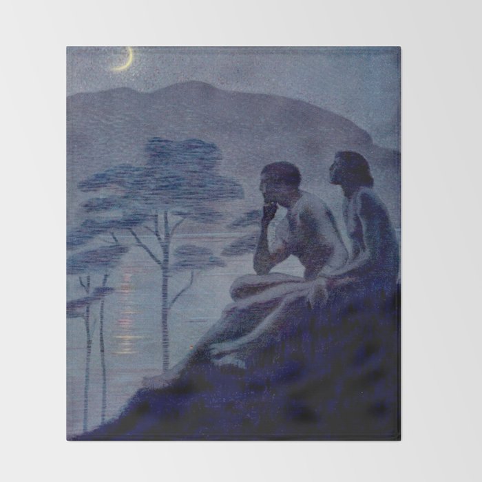 "Give me nights perfectly quiet...and I looking up at the stars" Leaves of Grass by Margaret Cook Throw Blanket Gallery Image 2