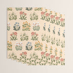 Wild Flowers ~ vol4. ~ light  vintage inspired botanical Wrapping Paper Gallery Image 3