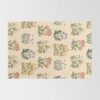 Wild Flowers ~ vol4. ~ light  vintage inspired botanical Rug Gallery Image 2