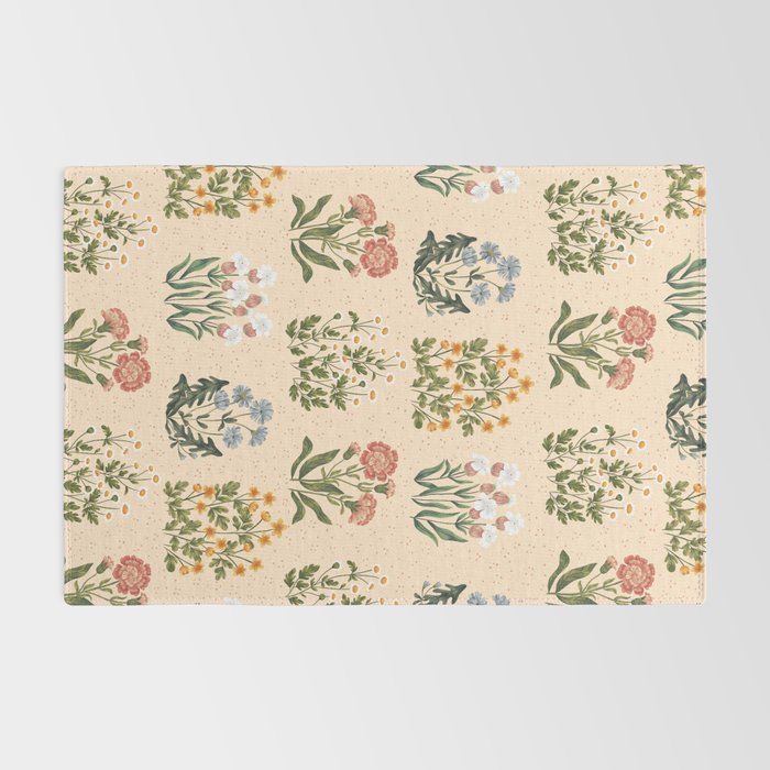 Wild Flowers ~ vol4. ~ light  vintage inspired botanical Rug Gallery Image 2