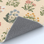 Wild Flowers ~ vol4. ~ light  vintage inspired botanical Rug Gallery Image 4