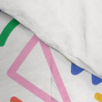 Fun colorful abstract line doodle art pattern Comforter Gallery Image 4