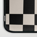 Abstract Checker Pattern 224 Black and Linen White Laptop Sleeve Gallery Image 3
