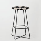 Abstract Checker Pattern 224 Black and Linen White Stool Gallery Image 1