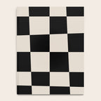 Abstract Checker Pattern 224 Black and Linen White Notebook Gallery Image 4