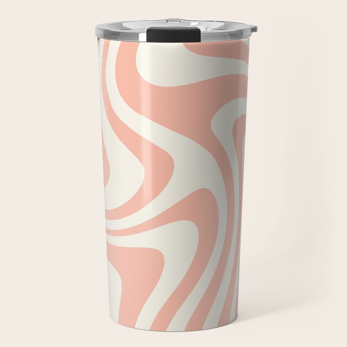 Abstract Wavy Stripes XLI Travel Mug Gallery Image 1