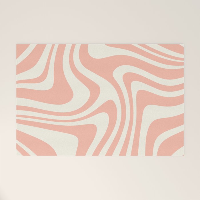 Abstract Wavy Stripes XLI Welcome Mat Gallery Image 1