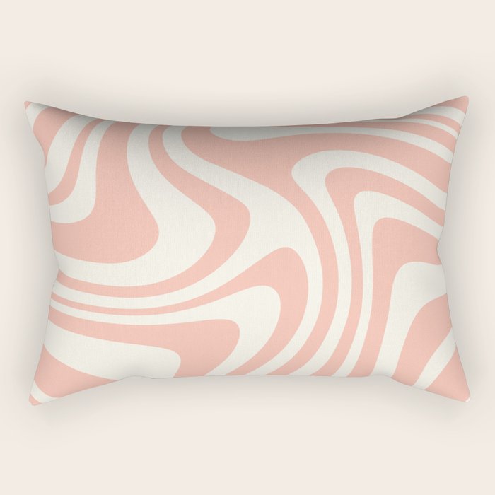 Abstract Wavy Stripes XLI Rectangular Pillow Gallery Image 1