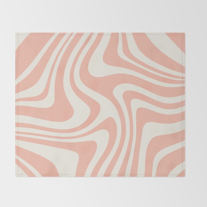 Abstract Wavy Stripes XLI Throw Blanket Gallery Image 2