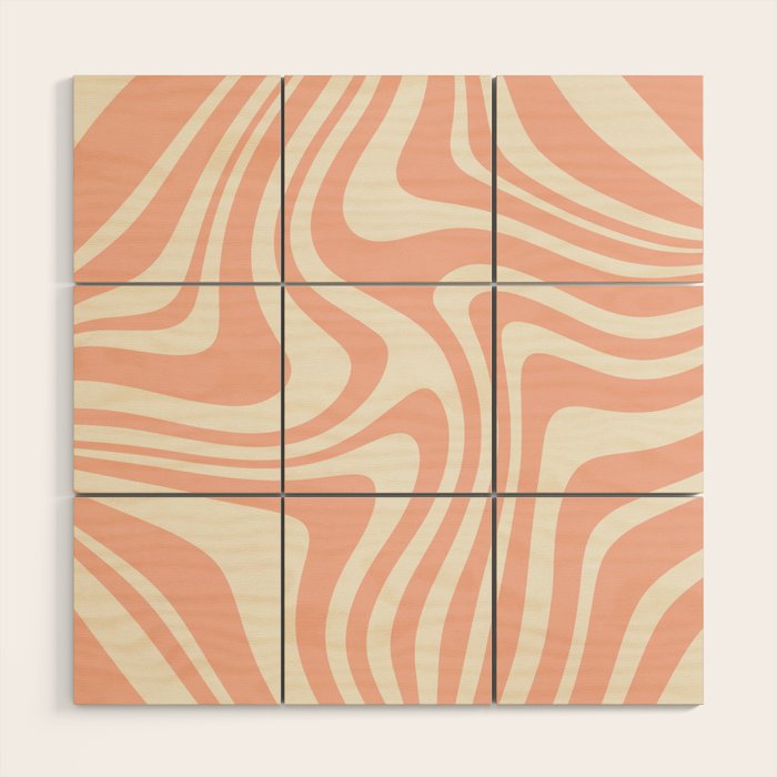 Abstract Wavy Stripes XLI Wood Wall Art Gallery Image 1