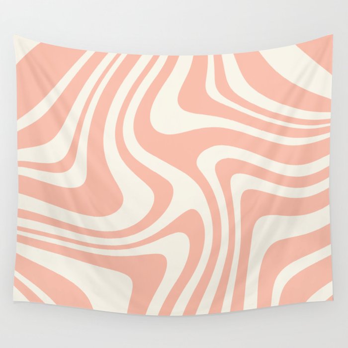 Abstract Wavy Stripes XLI Wall Tapestry Gallery Image 1