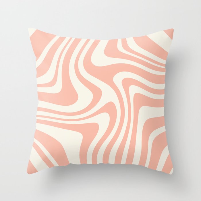 Abstract Wavy Stripes XLI Throw Pillow Gallery Image 1