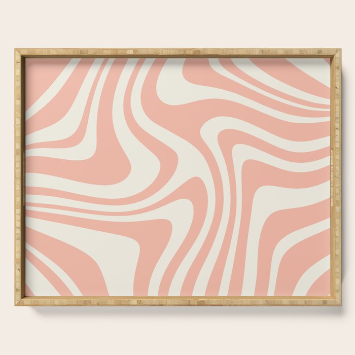 Abstract Wavy Stripes XLI Serving Tray Gallery Image 1