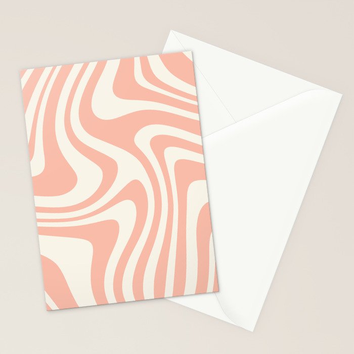 Abstract Wavy Stripes XLI Stationery Card Gallery Image 2