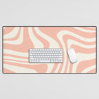 Abstract Wavy Stripes XLI Desk Mat Gallery Image 1