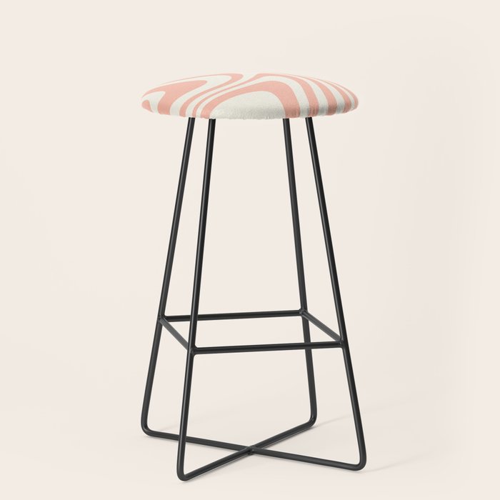 Abstract Wavy Stripes XLI Stool Gallery Image 1