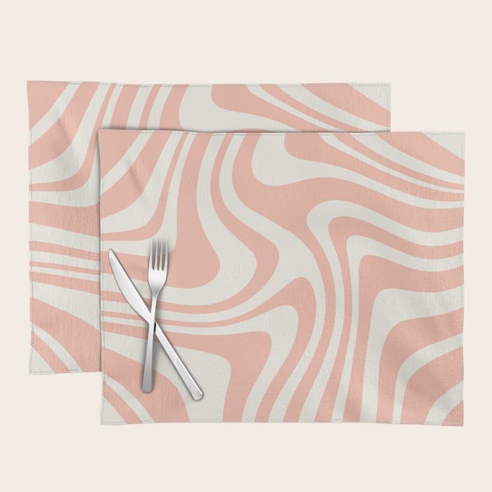 Abstract Wavy Stripes XLI Placemat Gallery Image 1