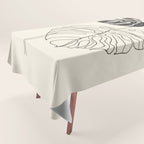 Monstera Leaf Drawing Tablecloth Gallery Image 1