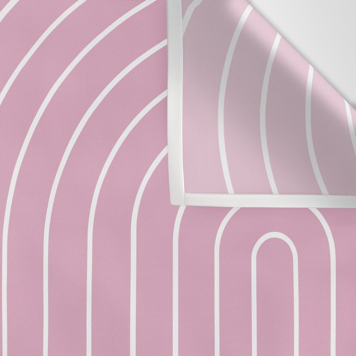 Minimal Line Curvature LXXVI Blush Pink Mid Century Modern Arch Abstract Wall Tapestry Gallery Image 3