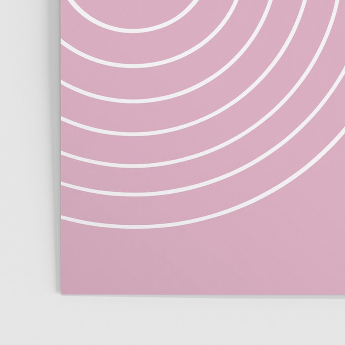 Minimal Line Curvature LXXVI Blush Pink Mid Century Modern Arch Abstract Poster Gallery Image 3