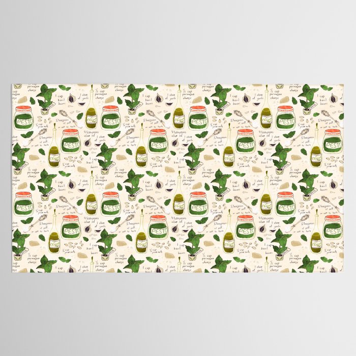 Pesto. Illustrated Recipe. Tablecloth Gallery Image 2