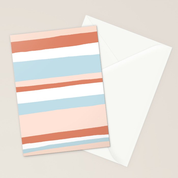 mesa, desert pastel stripes Stationery Card Gallery Image 2