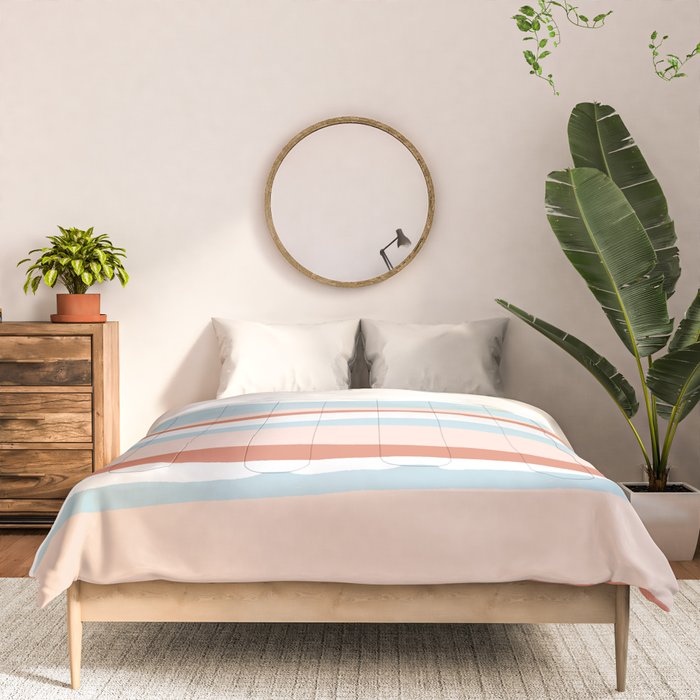 mesa, desert pastel stripes Comforter Gallery Image 3