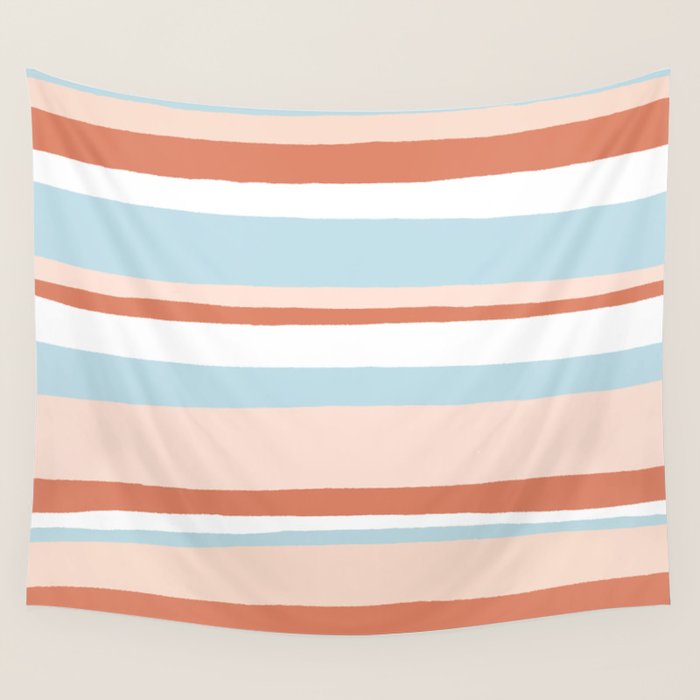 mesa, desert pastel stripes Wall Tapestry Gallery Image 4
