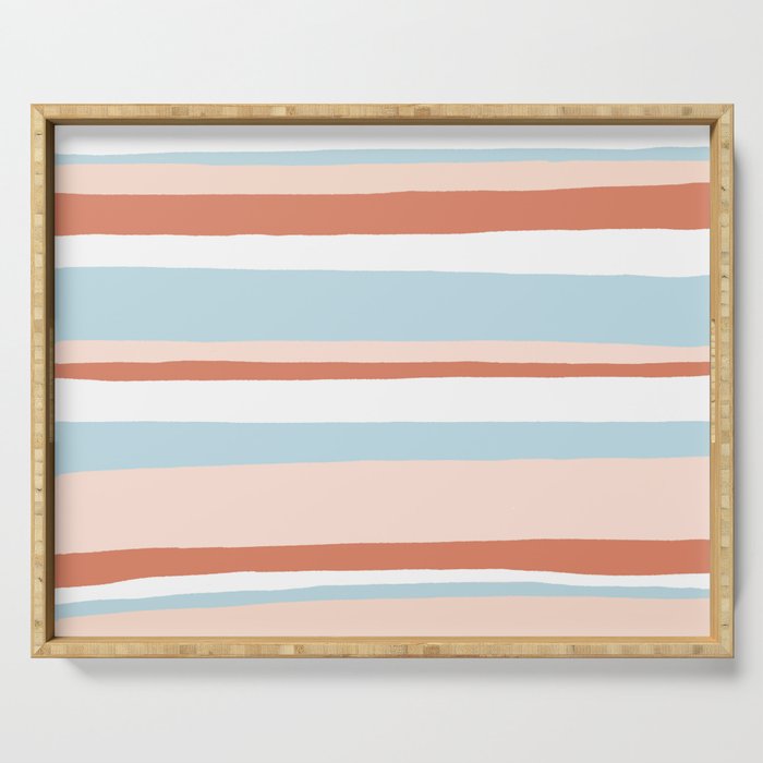 mesa, desert pastel stripes Serving Tray Gallery Image 1