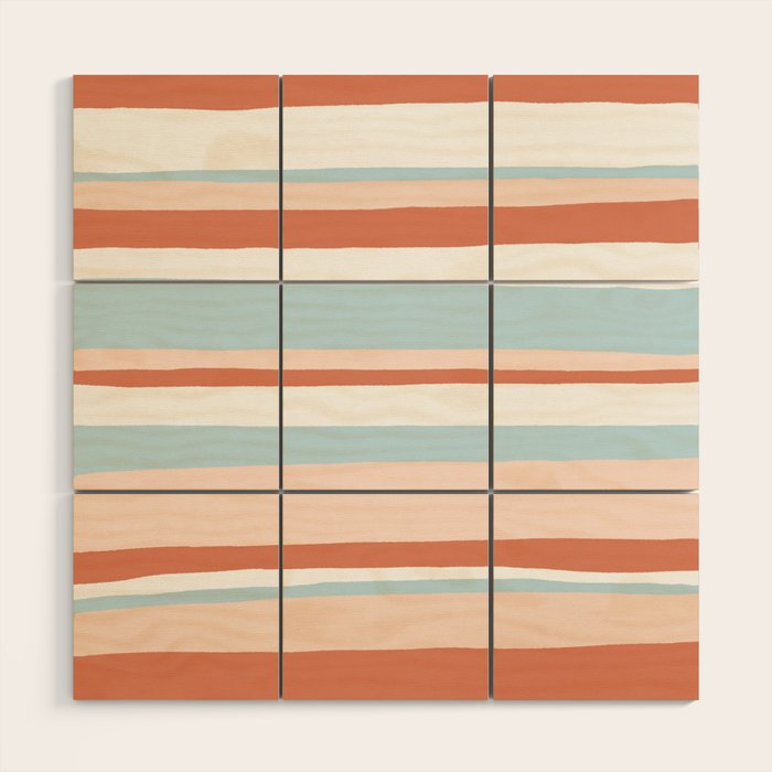 mesa, desert pastel stripes Wood Wall Art Gallery Image 1