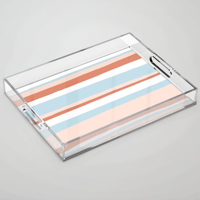 mesa, desert pastel stripes Acrylic Tray Gallery Image 1