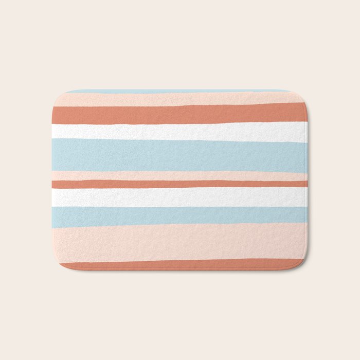 mesa, desert pastel stripes Bath Mat Gallery Image 1