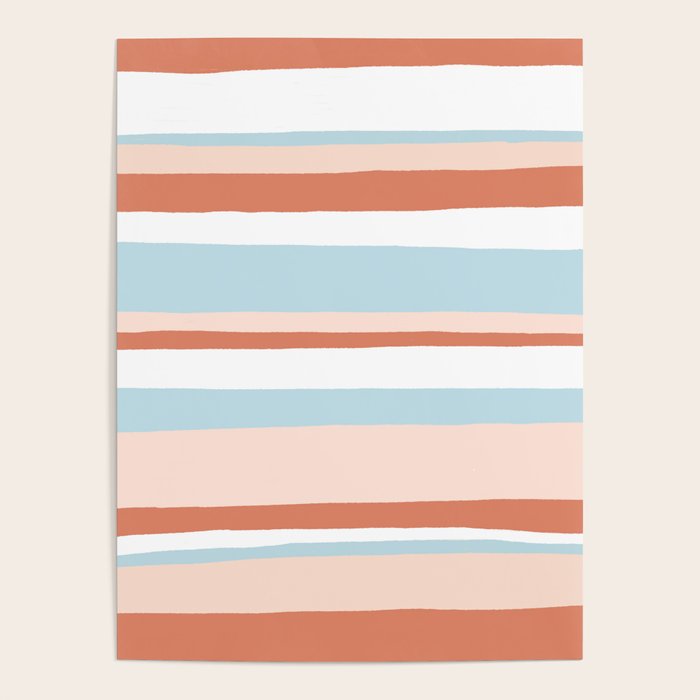 mesa, desert pastel stripes Poster Gallery Image 1