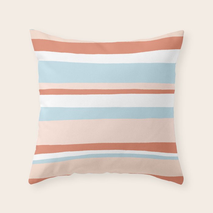 mesa, desert pastel stripes Throw Pillow Gallery Image 6