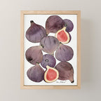 figs still life botanical watercolor Mini Art Print Gallery Image 1