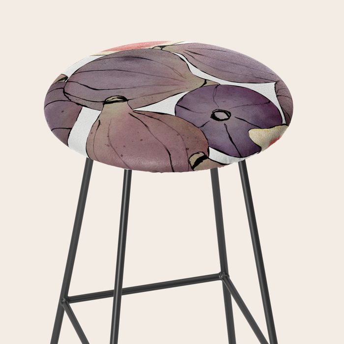 figs still life botanical watercolor Stool Gallery Image 2