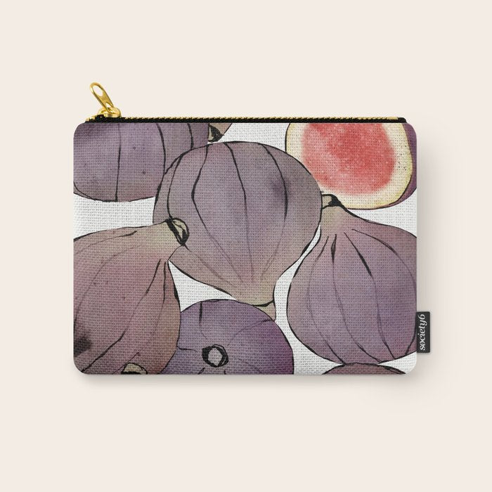 figs still life botanical watercolor Carry All Pouch Gallery Image 1