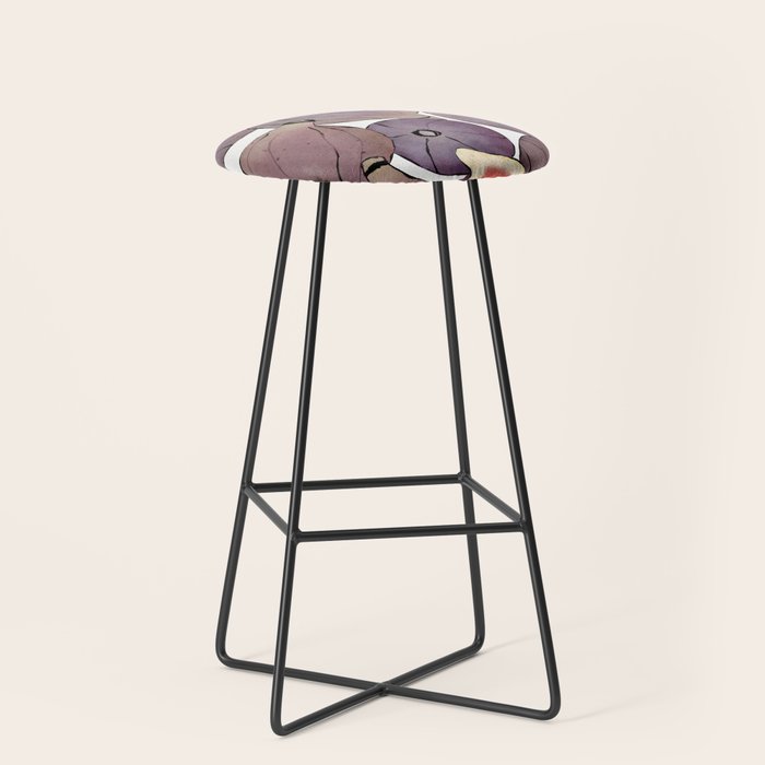 figs still life botanical watercolor Stool Gallery Image 1