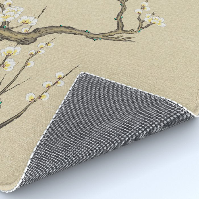 Plum blossoms, bird and the moon Type A (Minhwa: Korean traditional/folk art) Rug Gallery Image 4