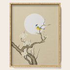 Plum blossoms, bird and the moon Type A (Minhwa: Korean traditional/folk art) Serving Tray Gallery Image 1