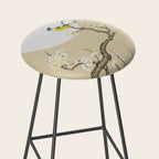 Plum blossoms, bird and the moon Type A (Minhwa: Korean traditional/folk art) Stool Gallery Image 2