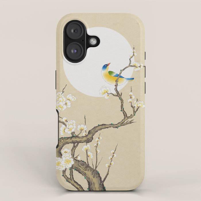 Plum blossoms, bird and the moon Type A (Minhwa: Korean traditional/folk art) iPhone Case Gallery Image 1