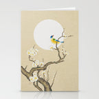 Plum blossoms, bird and the moon Type A (Minhwa: Korean traditional/folk art) Stationery Card Gallery Image 2