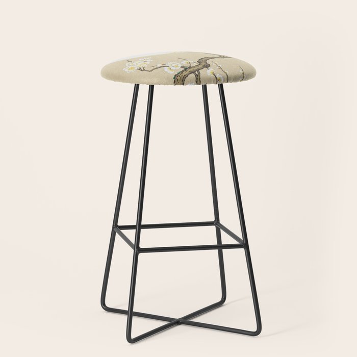 Plum blossoms, bird and the moon Type A (Minhwa: Korean traditional/folk art) Stool Gallery Image 1