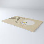 Plum blossoms, bird and the moon Type A (Minhwa: Korean traditional/folk art) Rug Gallery Image 3