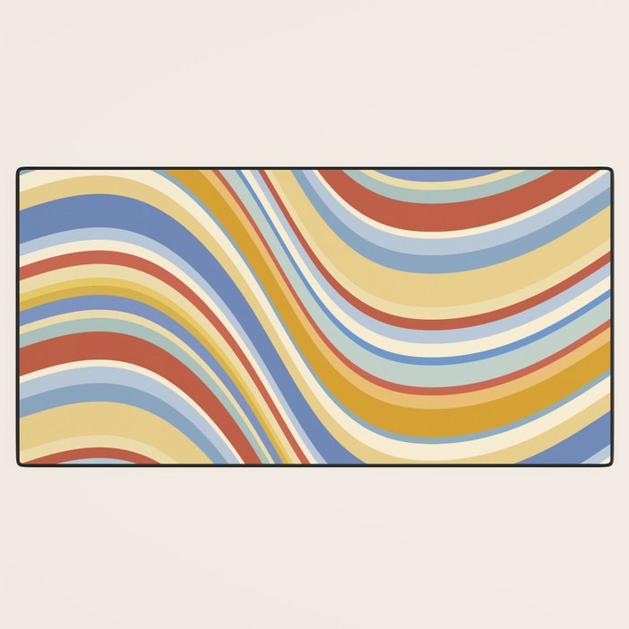 Wavy Stripes VIII - 70s Summer Desk Mat Gallery Image 3