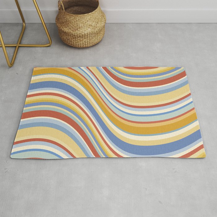 Wavy Stripes VIII - 70s Summer Rug Gallery Image 1